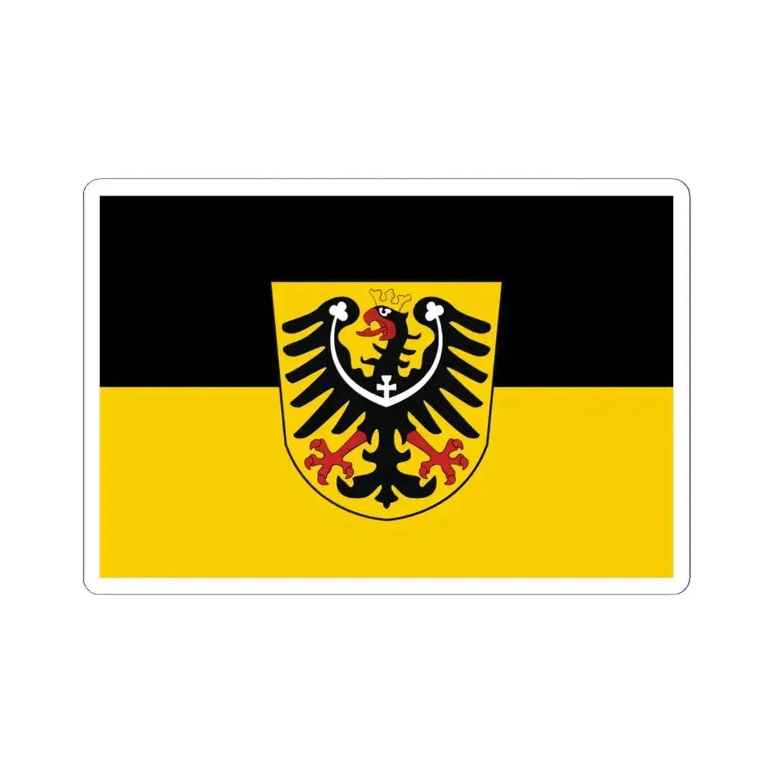 Flag of the Austrian Silesia (Austria) STICKER Vinyl Kiss-Cut Decal 6 Inch White - The Sticker Space