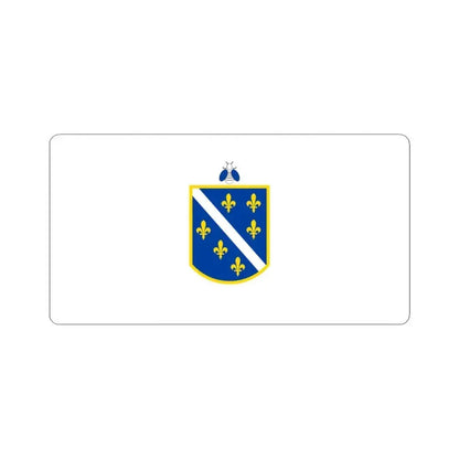 Flag of the Autonomous Province of Western Bosnia 1993-1995 (Bosnia and Herzegovina) STICKER Vinyl Kiss-Cut Decal 3 Inch White - The Sticker Space