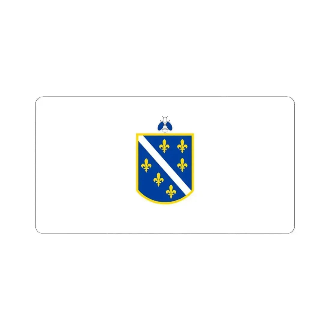 Flag of the Autonomous Province of Western Bosnia 1993-1995 (Bosnia and Herzegovina) STICKER Vinyl Kiss-Cut Decal 4 Inch White - The Sticker Space