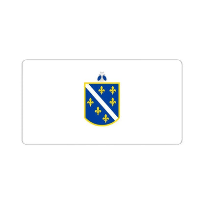 Flag of the Autonomous Province of Western Bosnia 1993-1995 (Bosnia and Herzegovina) STICKER Vinyl Kiss-Cut Decal 4 Inch White - The Sticker Space