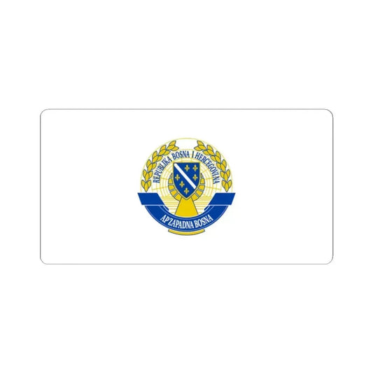 Flag of the Autonomous Province of Western Bosnia (Bosnia and Herzegovina) STICKER Vinyl Kiss-Cut Decal 2 Inch White - The Sticker Space