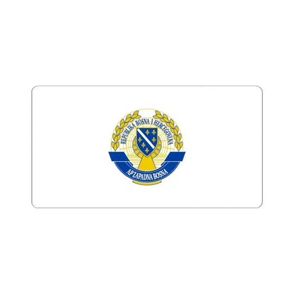 Flag of the Autonomous Province of Western Bosnia (Bosnia and Herzegovina) STICKER Vinyl Kiss-Cut Decal 4 Inch White - The Sticker Space