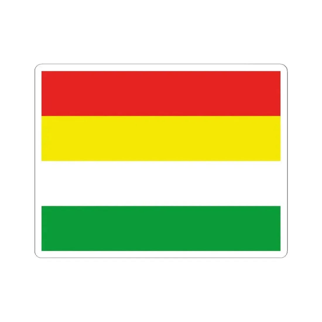 Flag of the Awa People (Colombia) STICKER Vinyl Kiss-Cut Decal 3 Inch White - The Sticker Space