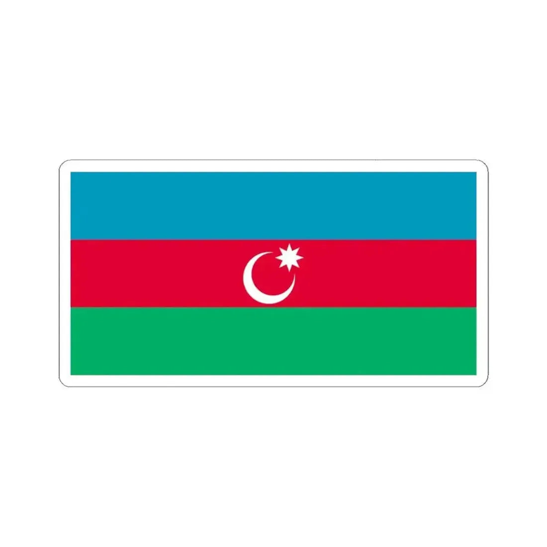 Flag of the Azerbaijan Democratic Republic 1918-1920 variant 2 (Azerbaijan) STICKER Vinyl Kiss-Cut Decal 4 Inch White - The Sticker Space