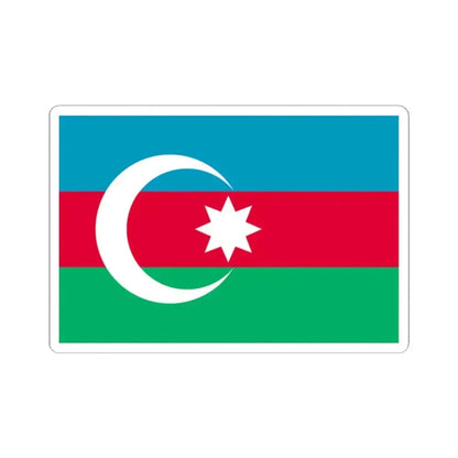 Flag of the Azerbaijan Democratic Republic 1918-1920 variant (Azerbaijan) STICKER Vinyl Kiss-Cut Decal 2 Inch White - The Sticker Space