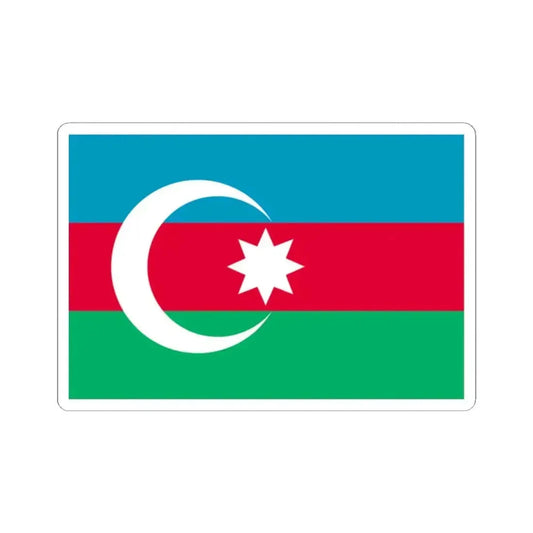 Flag of the Azerbaijan Democratic Republic 1918-1920 variant (Azerbaijan) STICKER Vinyl Kiss-Cut Decal 2 Inch White - The Sticker Space