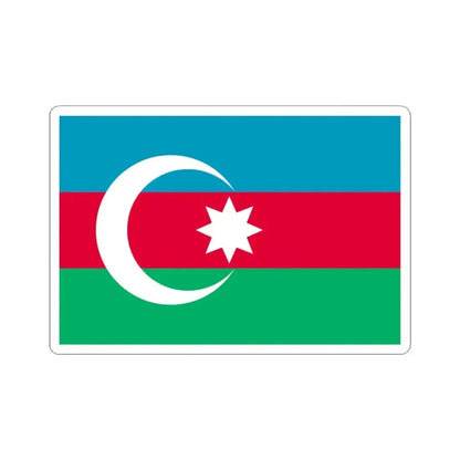 Flag of the Azerbaijan Democratic Republic 1918-1920 variant (Azerbaijan) STICKER Vinyl Kiss-Cut Decal 3 Inch White - The Sticker Space