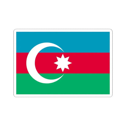 Flag of the Azerbaijan Democratic Republic 1918-1920 variant (Azerbaijan) STICKER Vinyl Kiss-Cut Decal 4 Inch White - The Sticker Space