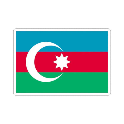 Flag of the Azerbaijan Democratic Republic 1918-1920 variant (Azerbaijan) STICKER Vinyl Kiss-Cut Decal 6 Inch White - The Sticker Space