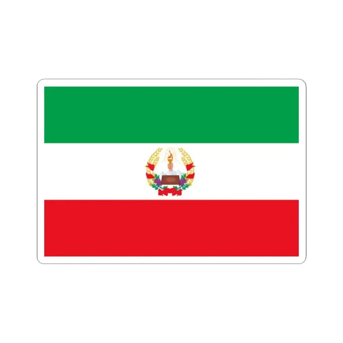 Flag of the Azerbaijan Peoples Government (Azerbaijan) STICKER Vinyl Kiss-Cut Decal 2 Inch White - The Sticker Space