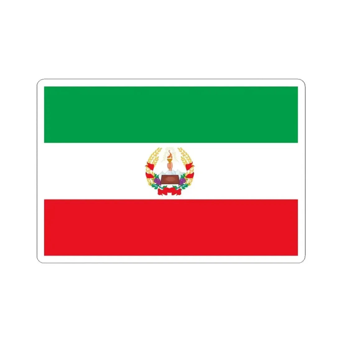 Flag of the Azerbaijan Peoples Government (Azerbaijan) STICKER Vinyl Kiss-Cut Decal 4 Inch White - The Sticker Space