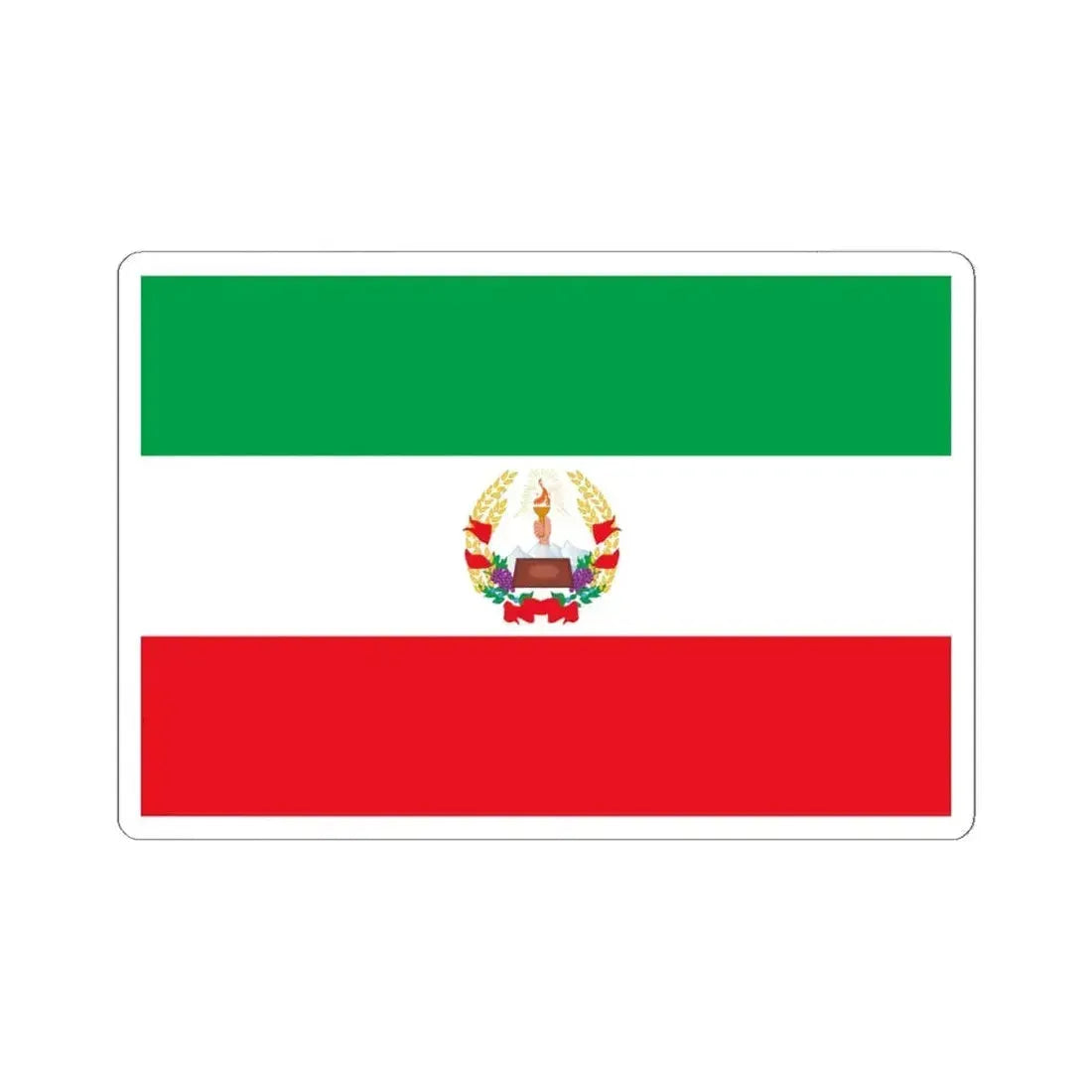 Flag of the Azerbaijan Peoples Government (Azerbaijan) STICKER Vinyl Kiss-Cut Decal 6 Inch White - The Sticker Space