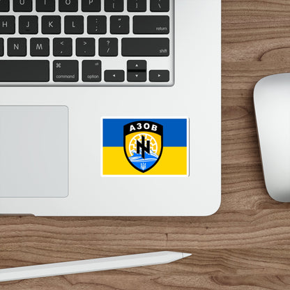 Flag of the Azov Battalion STICKER Vinyl Die-Cut Decal-The Sticker Space