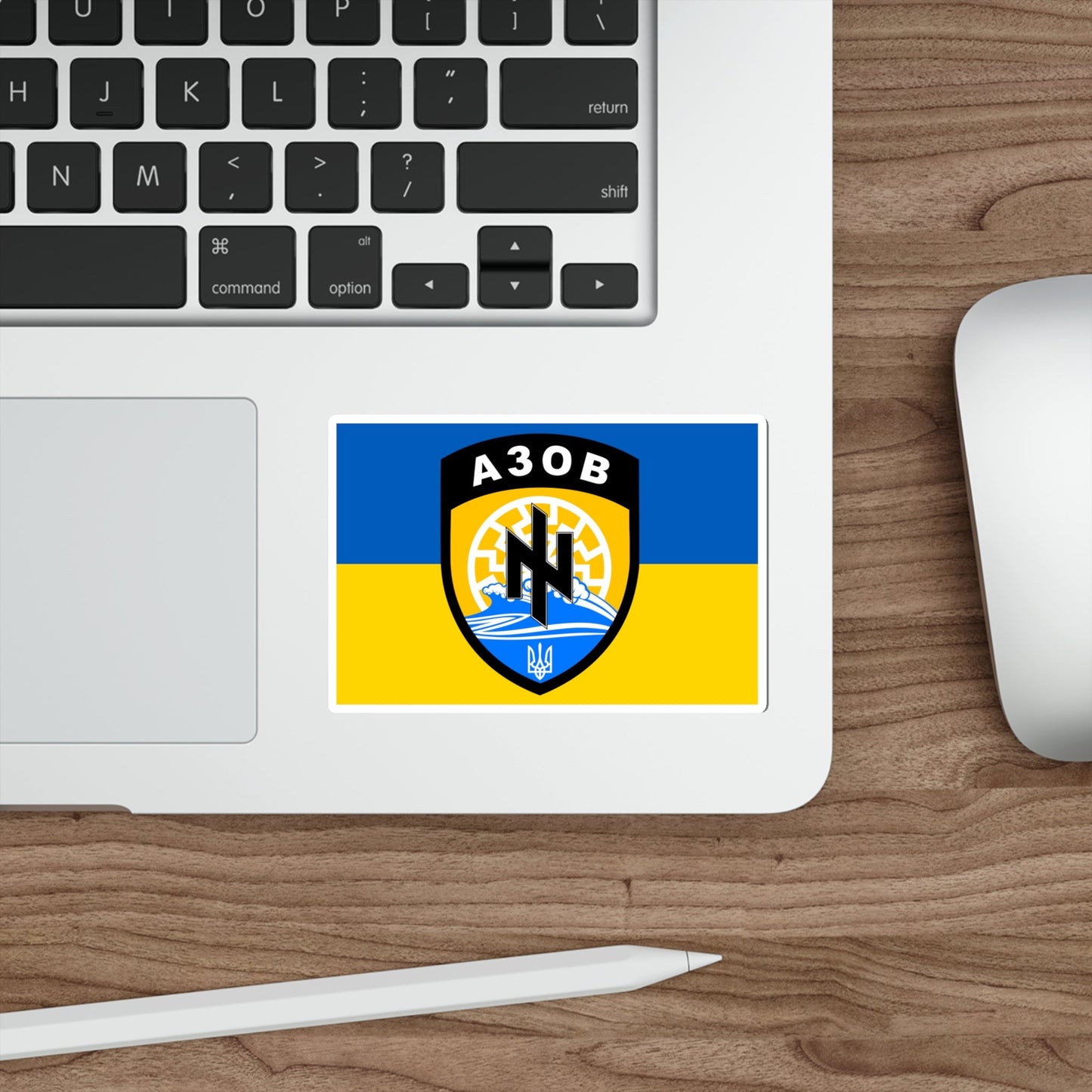 Flag of the Azov Battalion STICKER Vinyl Die-Cut Decal-The Sticker Space