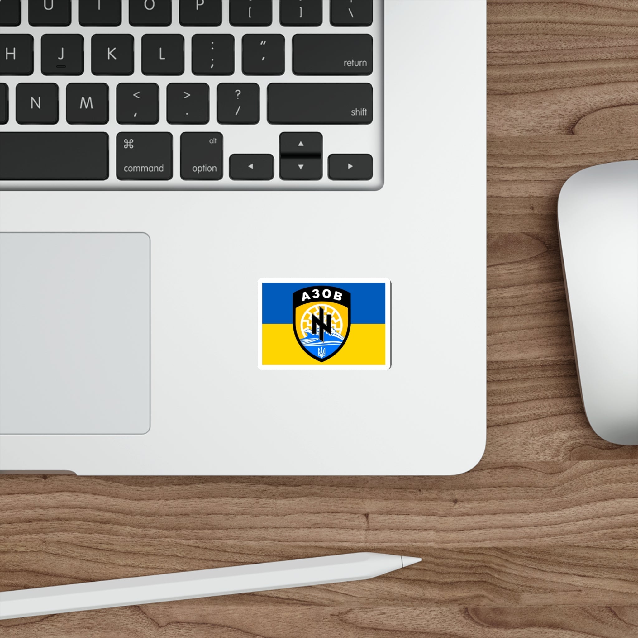 Flag of the Azov Battalion STICKER Vinyl Die-Cut Decal – The