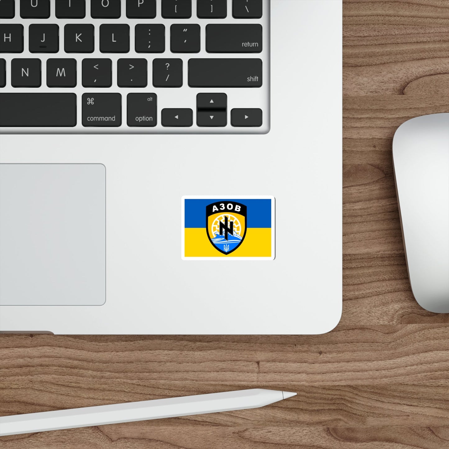 Flag of the Azov Battalion STICKER Vinyl Die-Cut Decal-The Sticker Space