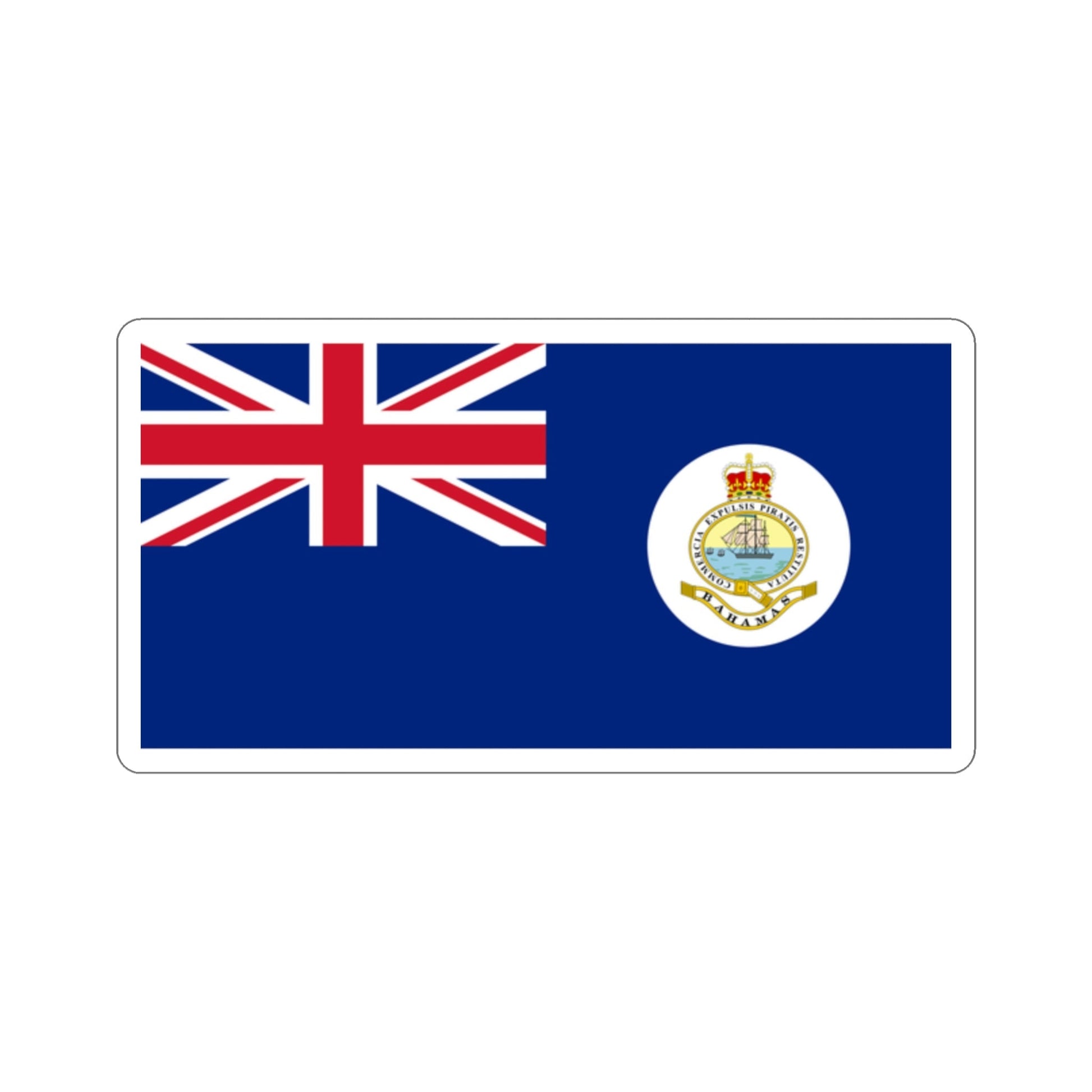 Flag of the Bahamas (1869–1904) STICKER Vinyl Die-Cut Decal-2 Inch-The Sticker Space