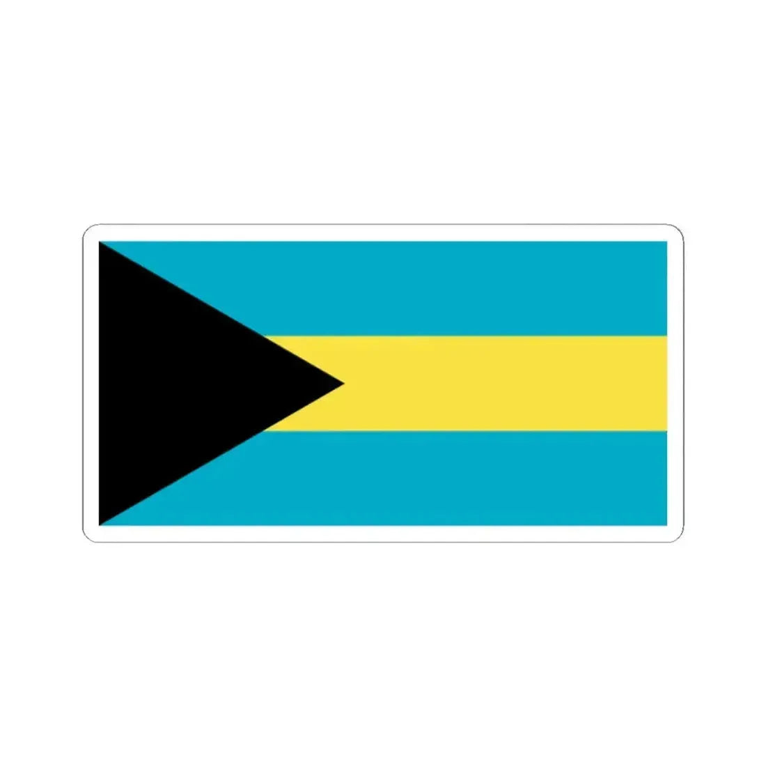 Flag of the Bahamas 1973-2006 (Bahamas) STICKER Vinyl Kiss-Cut Decal 2 Inch White - The Sticker Space