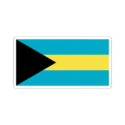 Flag of the Bahamas 1973-2006 (Bahamas) STICKER Vinyl Kiss-Cut Decal 4 Inch White - The Sticker Space