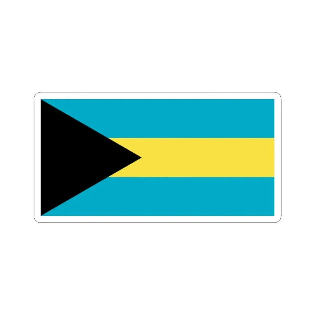 Flag of the Bahamas 1973-2006 (Bahamas) STICKER Vinyl Kiss-Cut Decal 6 Inch White - The Sticker Space