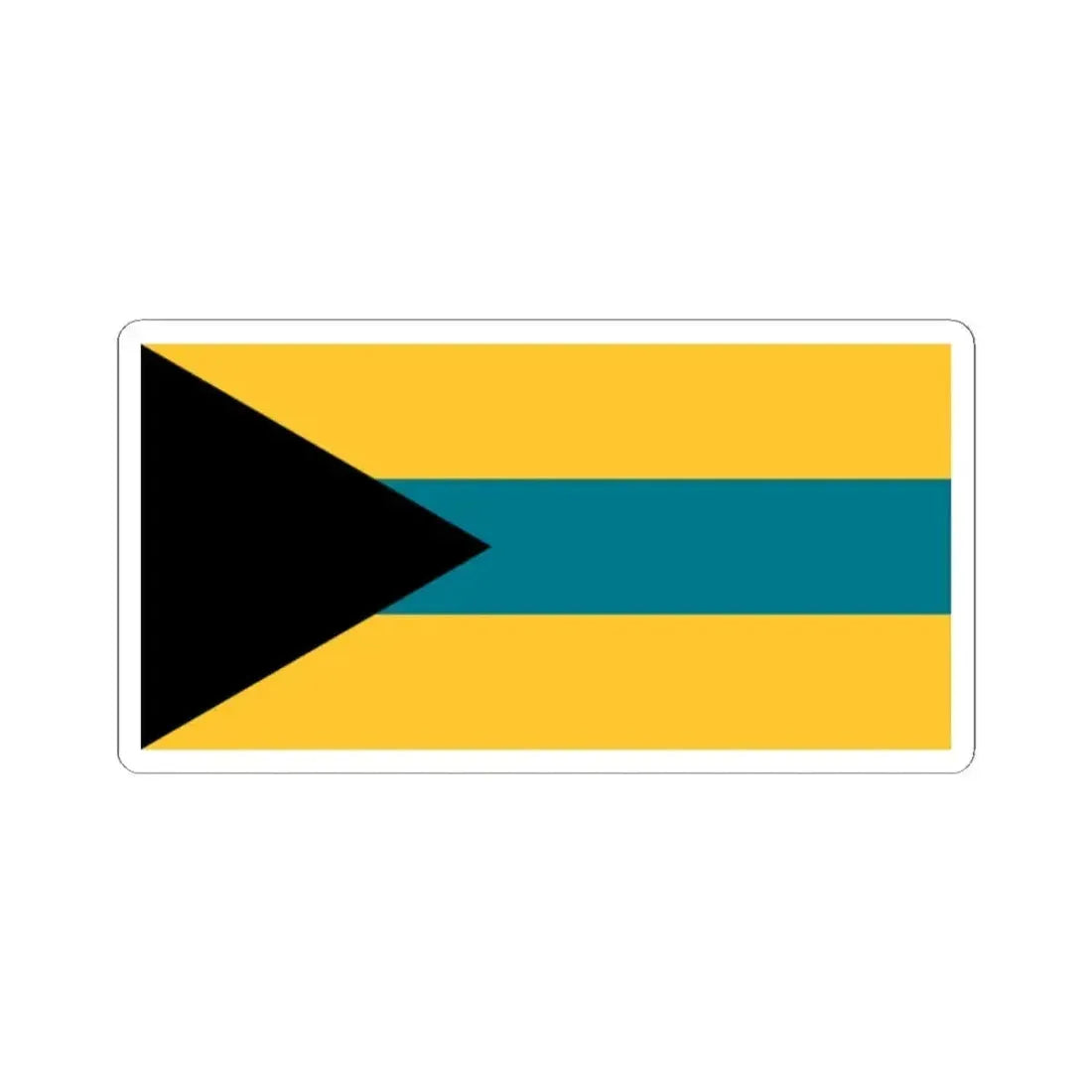 Flag of the Bahamas 1973 proposal by Anthony Wagner (Bahamas) STICKER Vinyl Kiss-Cut Decal 2 Inch White - The Sticker Space