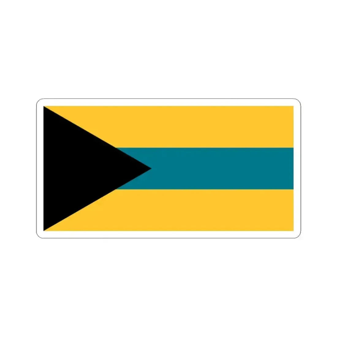 Flag of the Bahamas 1973 proposal by Anthony Wagner (Bahamas) STICKER Vinyl Kiss-Cut Decal 3 Inch White - The Sticker Space