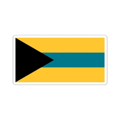 Flag of the Bahamas 1973 proposal by Anthony Wagner (Bahamas) STICKER Vinyl Kiss-Cut Decal 3 Inch White - The Sticker Space