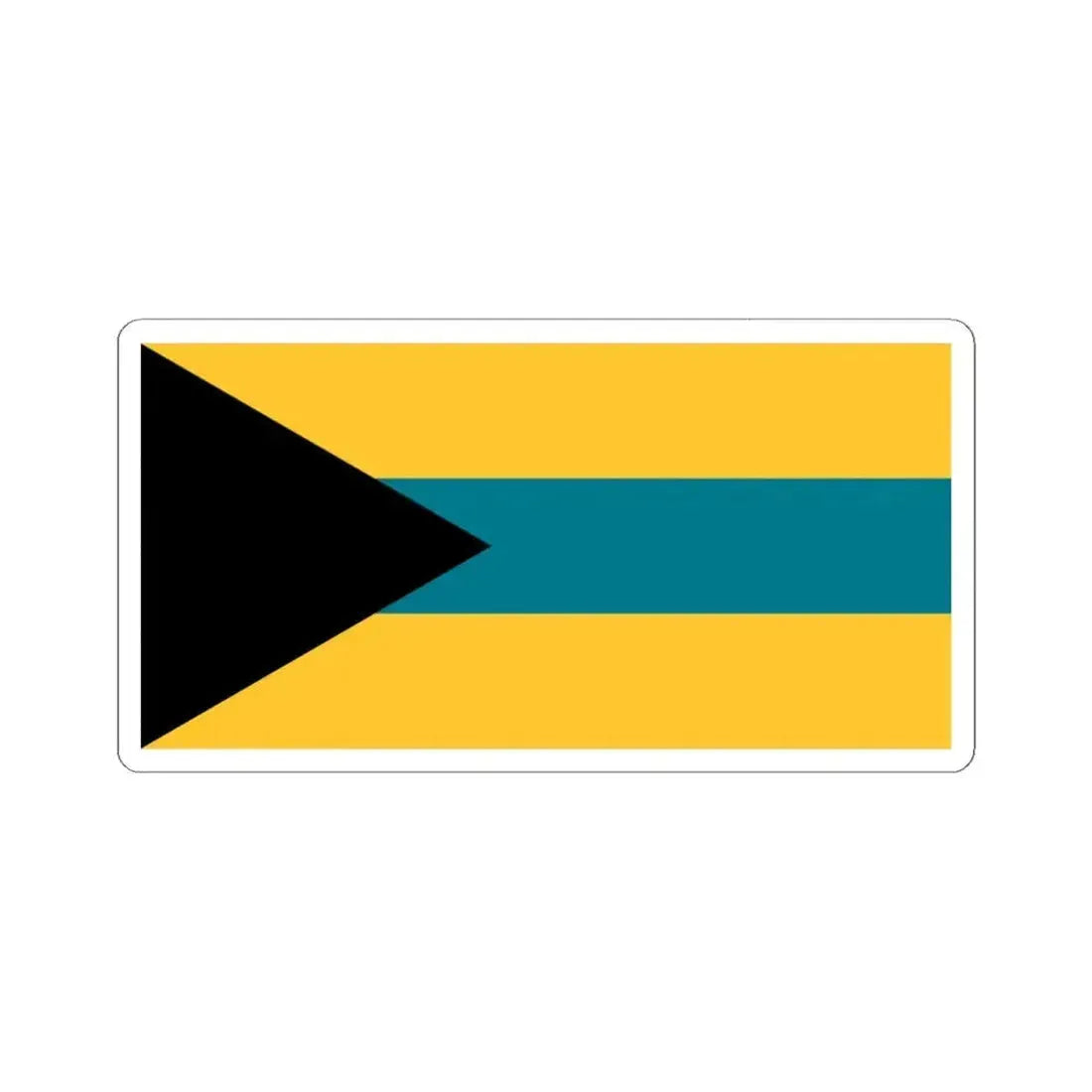 Flag of the Bahamas 1973 proposal by Anthony Wagner (Bahamas) STICKER Vinyl Kiss-Cut Decal 4 Inch White - The Sticker Space