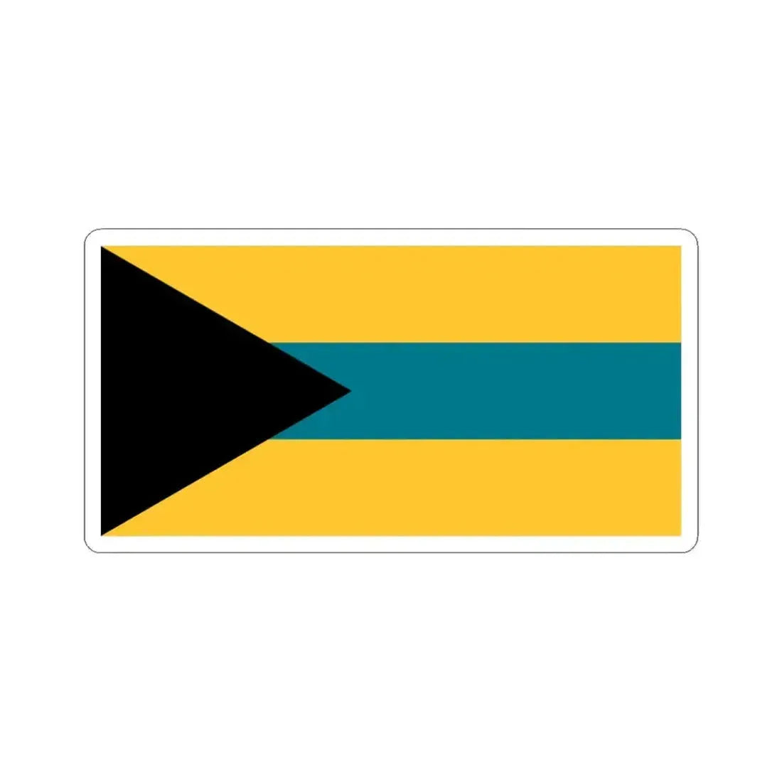 Flag of the Bahamas 1973 proposal by Anthony Wagner (Bahamas) STICKER Vinyl Kiss-Cut Decal 6 Inch White - The Sticker Space