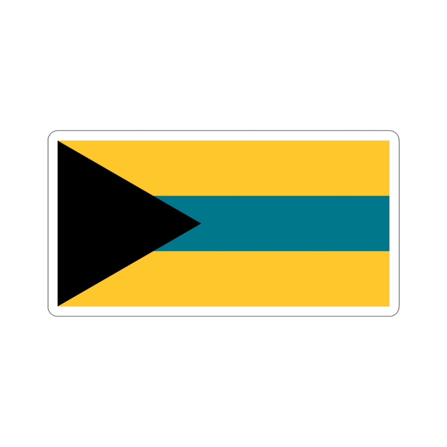 Flag of the Bahamas (1973 Proposal) STICKER Vinyl Die-Cut Decal-3 Inch-The Sticker Space