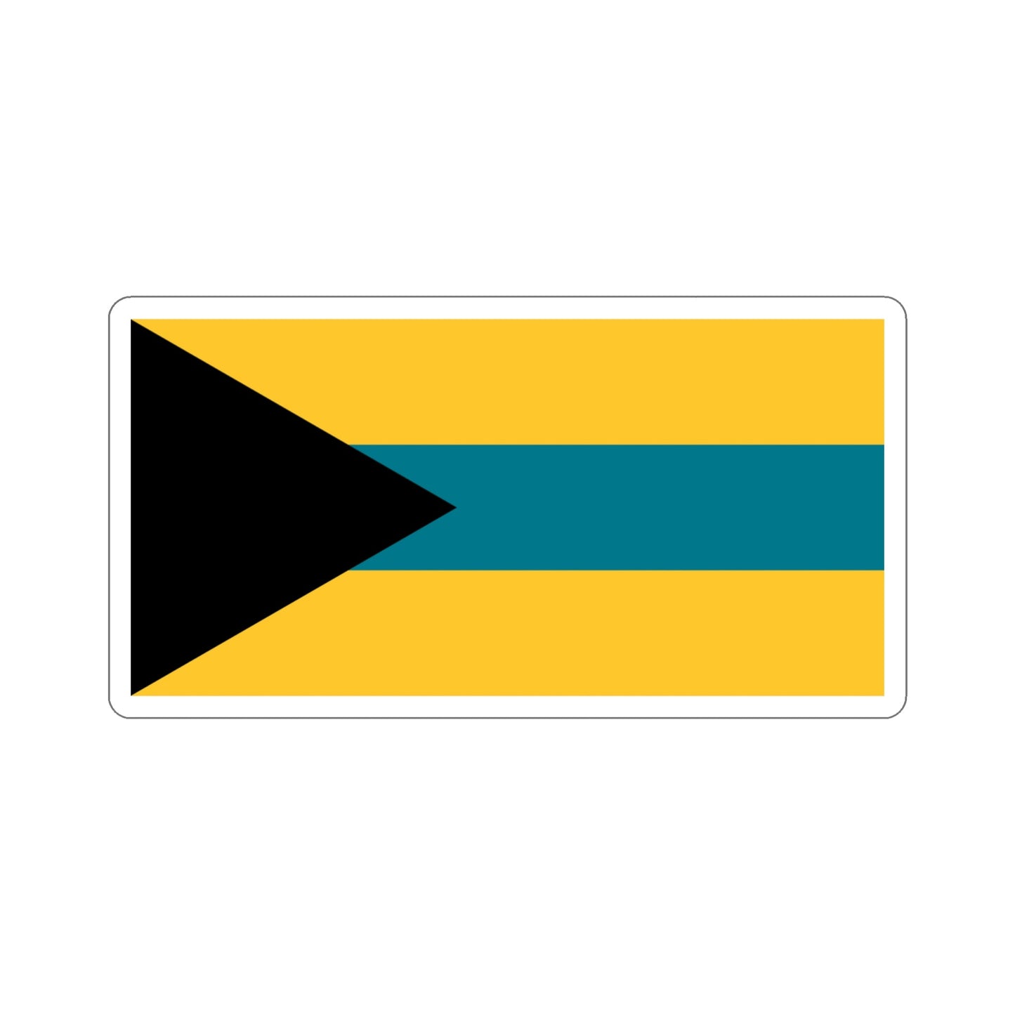 Flag of the Bahamas (1973 Proposal) STICKER Vinyl Die-Cut Decal-4 Inch-The Sticker Space