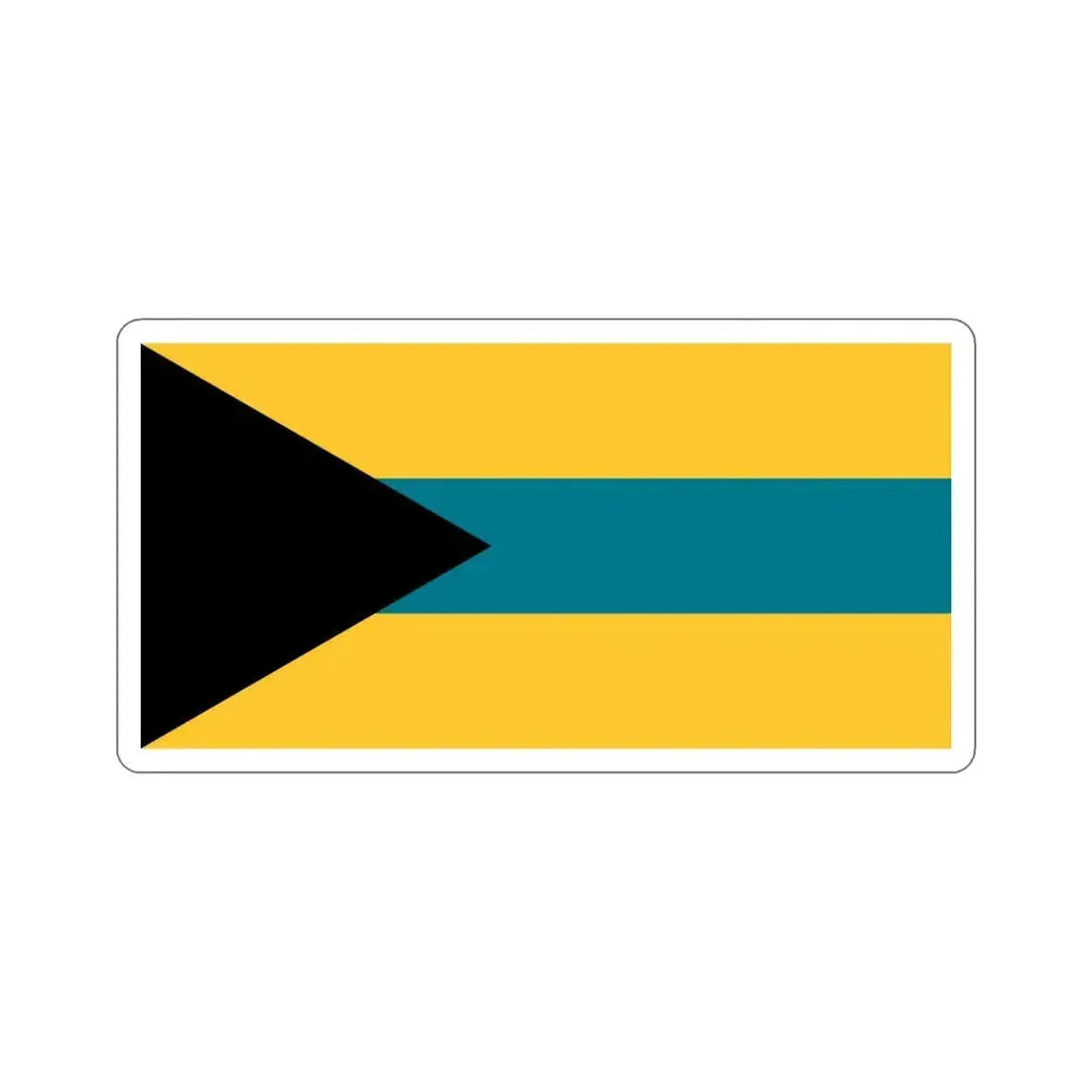 Flag of the Bahamas (1973 Proposal) STICKER Vinyl Die-Cut Decal 4 Inch - The Sticker Space