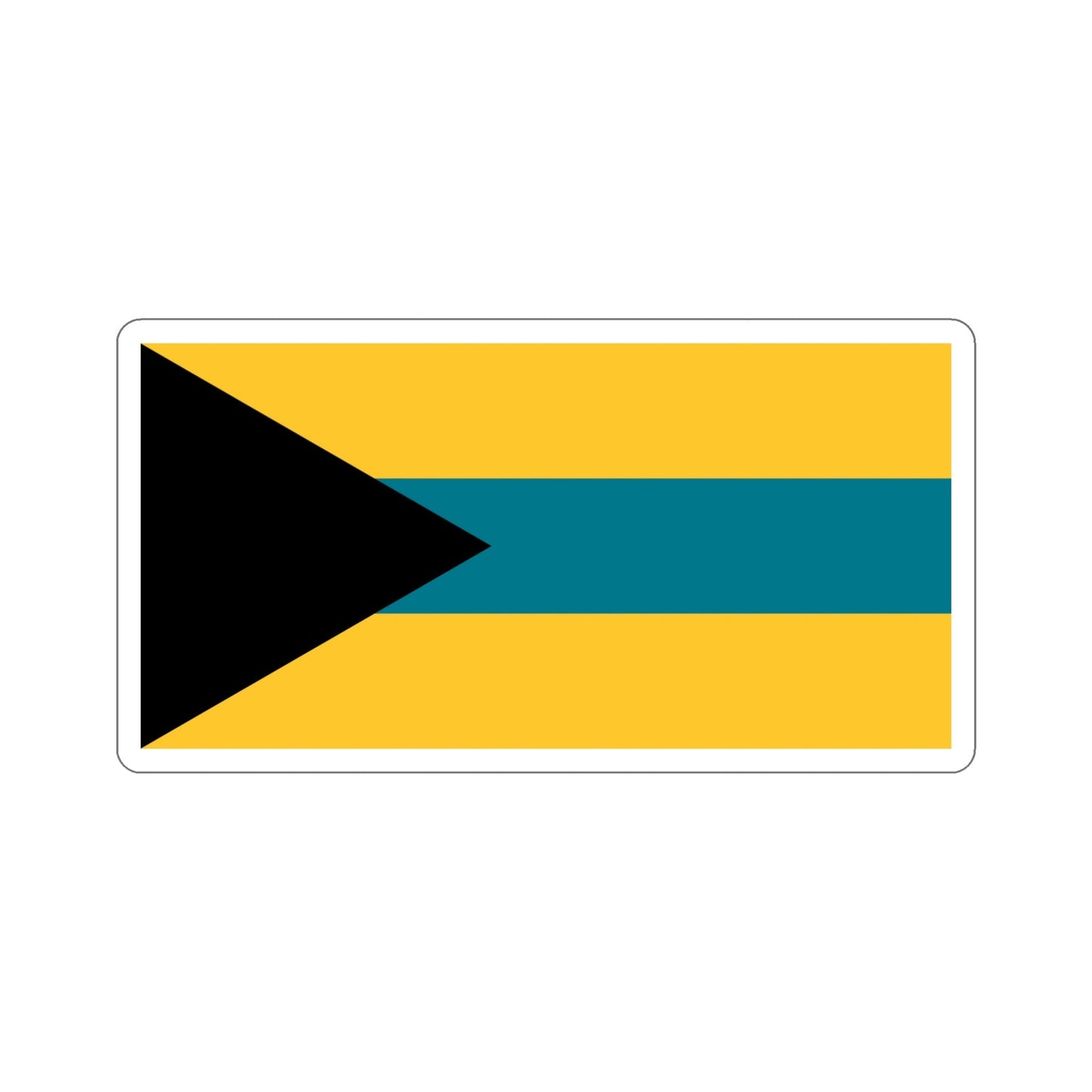 Flag of the Bahamas (1973 Proposal) STICKER Vinyl Die-Cut Decal-5 Inch-The Sticker Space