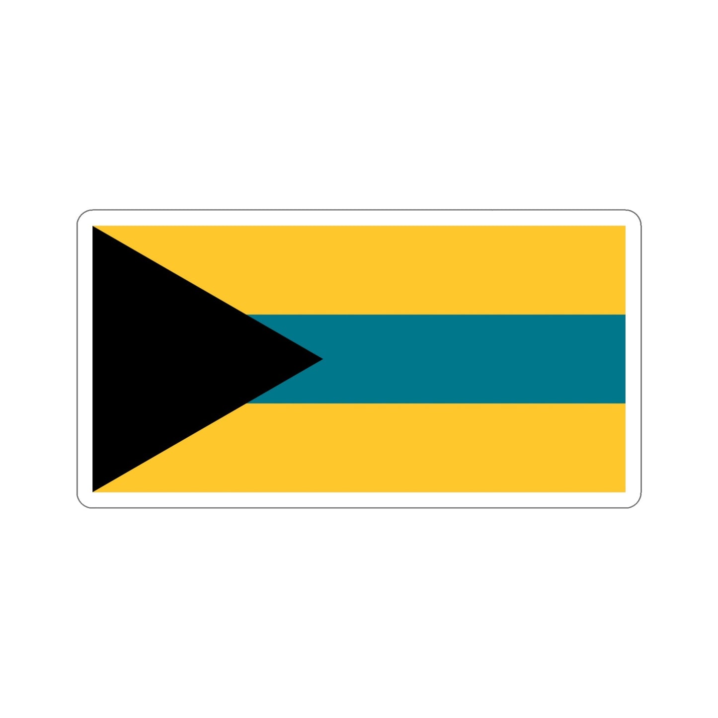 Flag of the Bahamas (1973 Proposal) STICKER Vinyl Die-Cut Decal-6 Inch-The Sticker Space