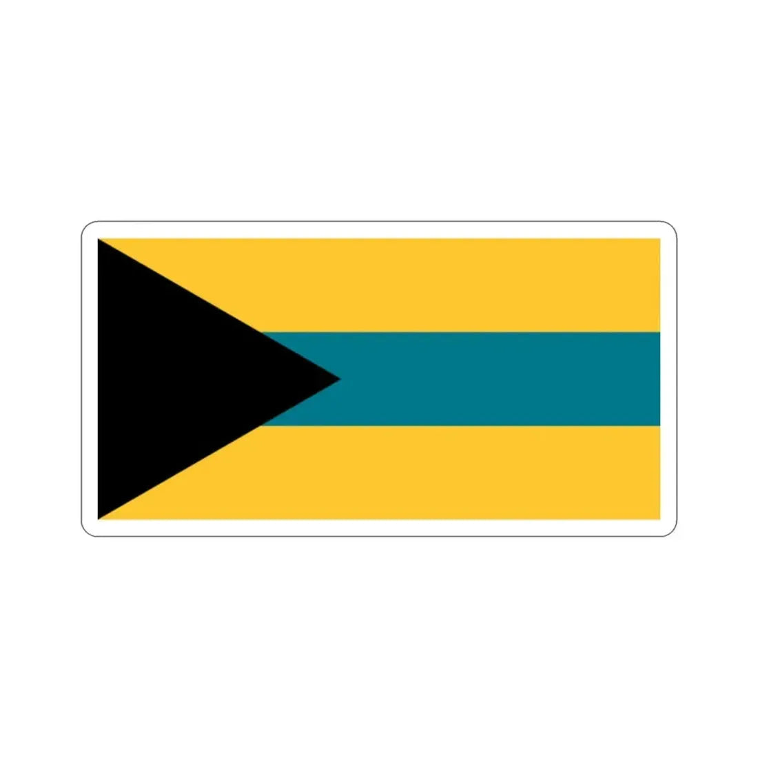 Flag of the Bahamas (1973 Proposal) STICKER Vinyl Die-Cut Decal - The Sticker Space