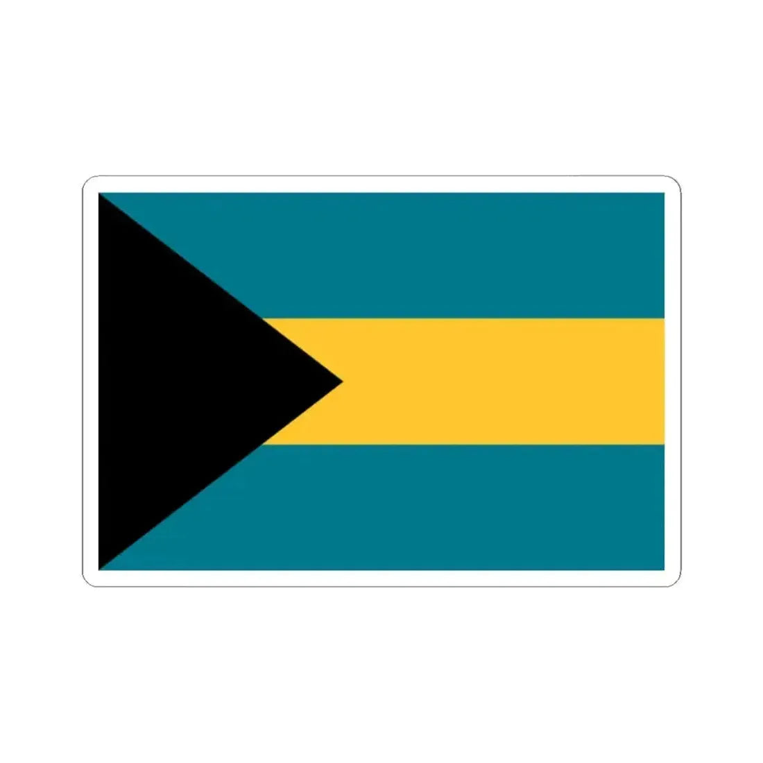 Flag of the Bahamas 3-2 (Bahamas) STICKER Vinyl Kiss-Cut Decal 2 Inch White - The Sticker Space