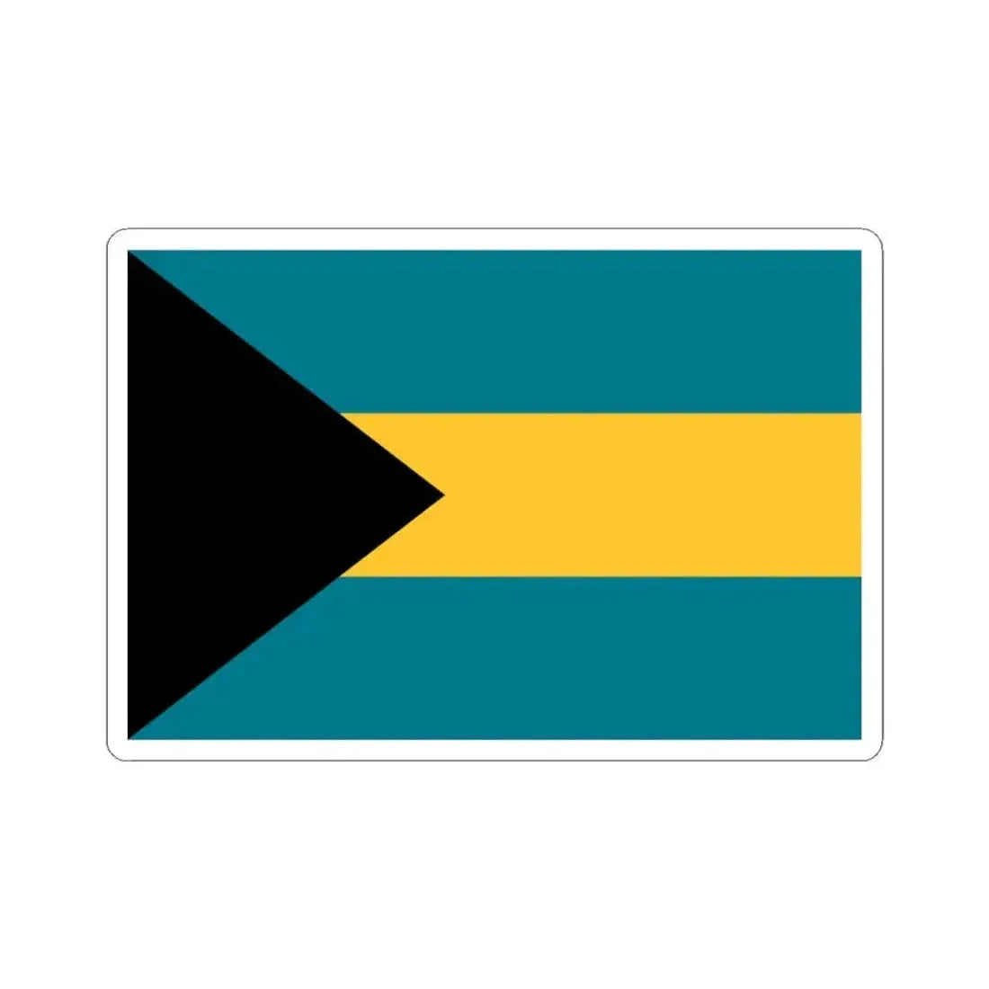Flag of the Bahamas 3-2 (Bahamas) STICKER Vinyl Kiss-Cut Decal 3 Inch White - The Sticker Space