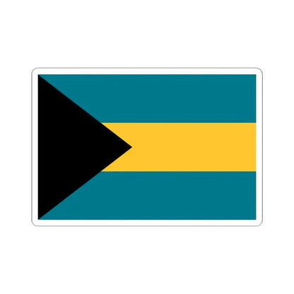 Flag of the Bahamas 3-2 (Bahamas) STICKER Vinyl Kiss-Cut Decal 4 Inch White - The Sticker Space