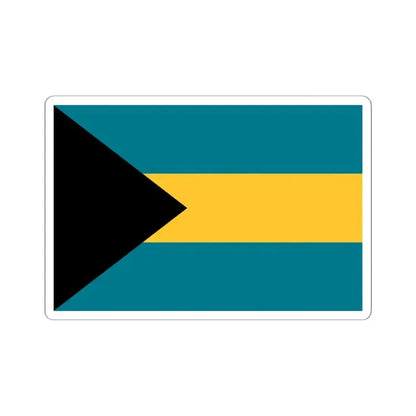 Flag of the Bahamas 3-2 (Bahamas) STICKER Vinyl Kiss-Cut Decal 6 Inch White - The Sticker Space
