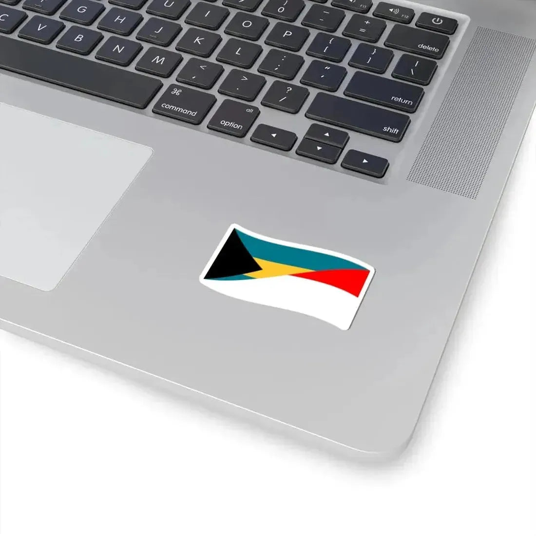 Flag of the Bahamas and Indonesia with waves (Bahamas) STICKER Vinyl Kiss-Cut Decal - The Sticker Space