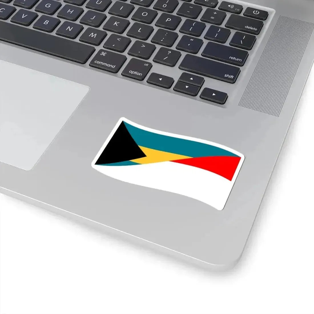 Flag of the Bahamas and Indonesia with waves (Bahamas) STICKER Vinyl Kiss-Cut Decal - The Sticker Space