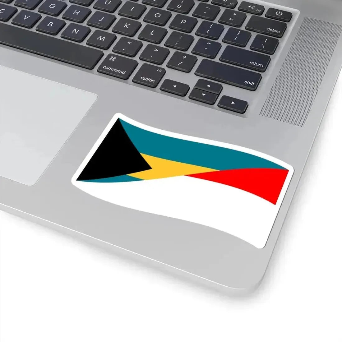 Flag of the Bahamas and Indonesia with waves (Bahamas) STICKER Vinyl Kiss-Cut Decal - The Sticker Space