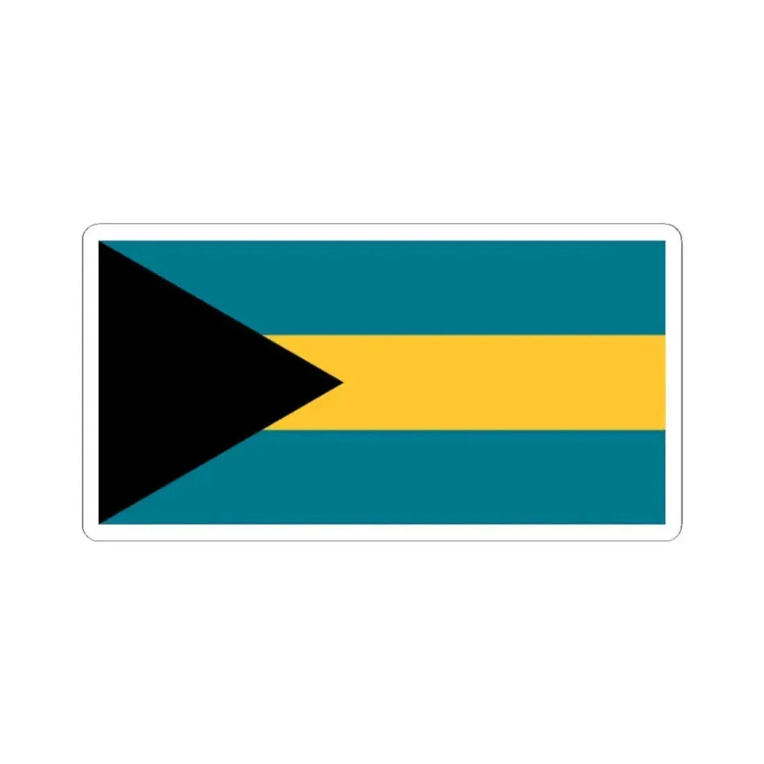 Flag of the Bahamas (Bahamas) STICKER Vinyl Kiss-Cut Decal 2 Inch White - The Sticker Space