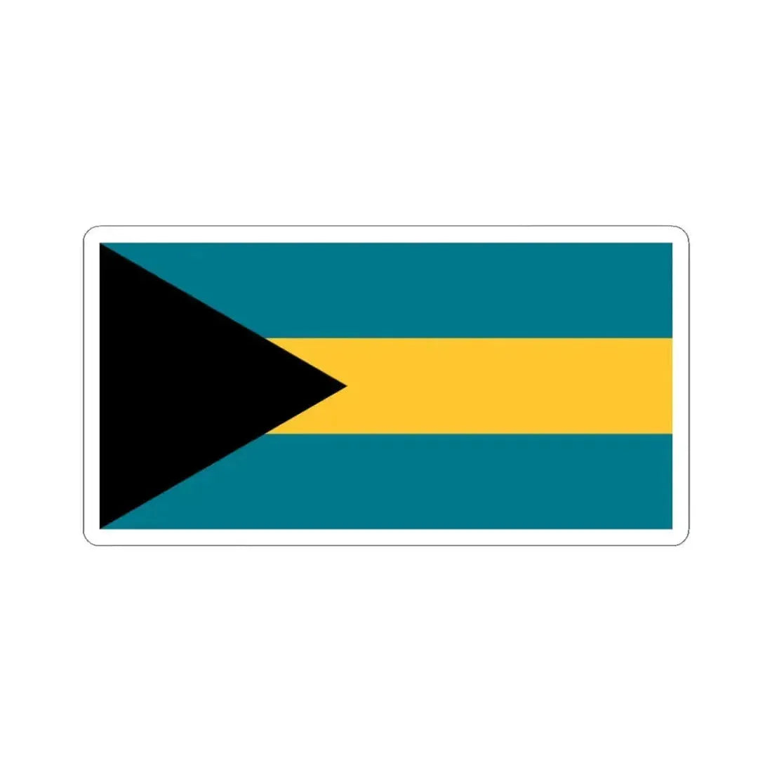 Flag of the Bahamas (Bahamas) STICKER Vinyl Kiss-Cut Decal 3 Inch White - The Sticker Space