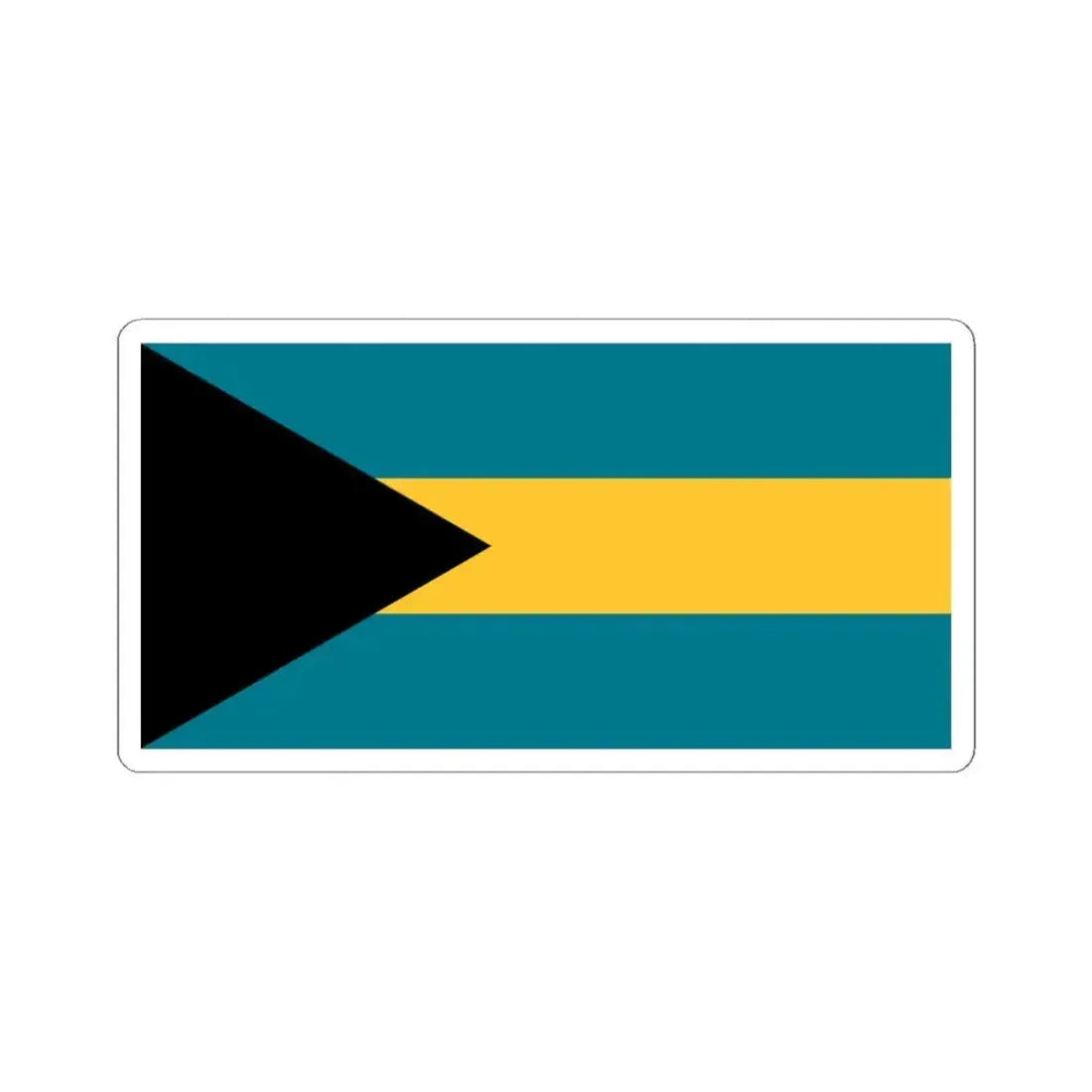 Flag of the Bahamas (Bahamas) STICKER Vinyl Kiss-Cut Decal 4 Inch White - The Sticker Space