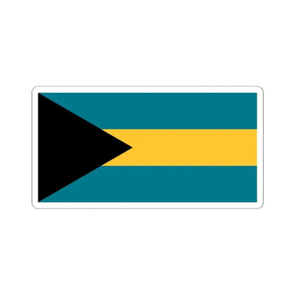 Flag of the Bahamas (Bahamas) STICKER Vinyl Kiss-Cut Decal 4 Inch White - The Sticker Space