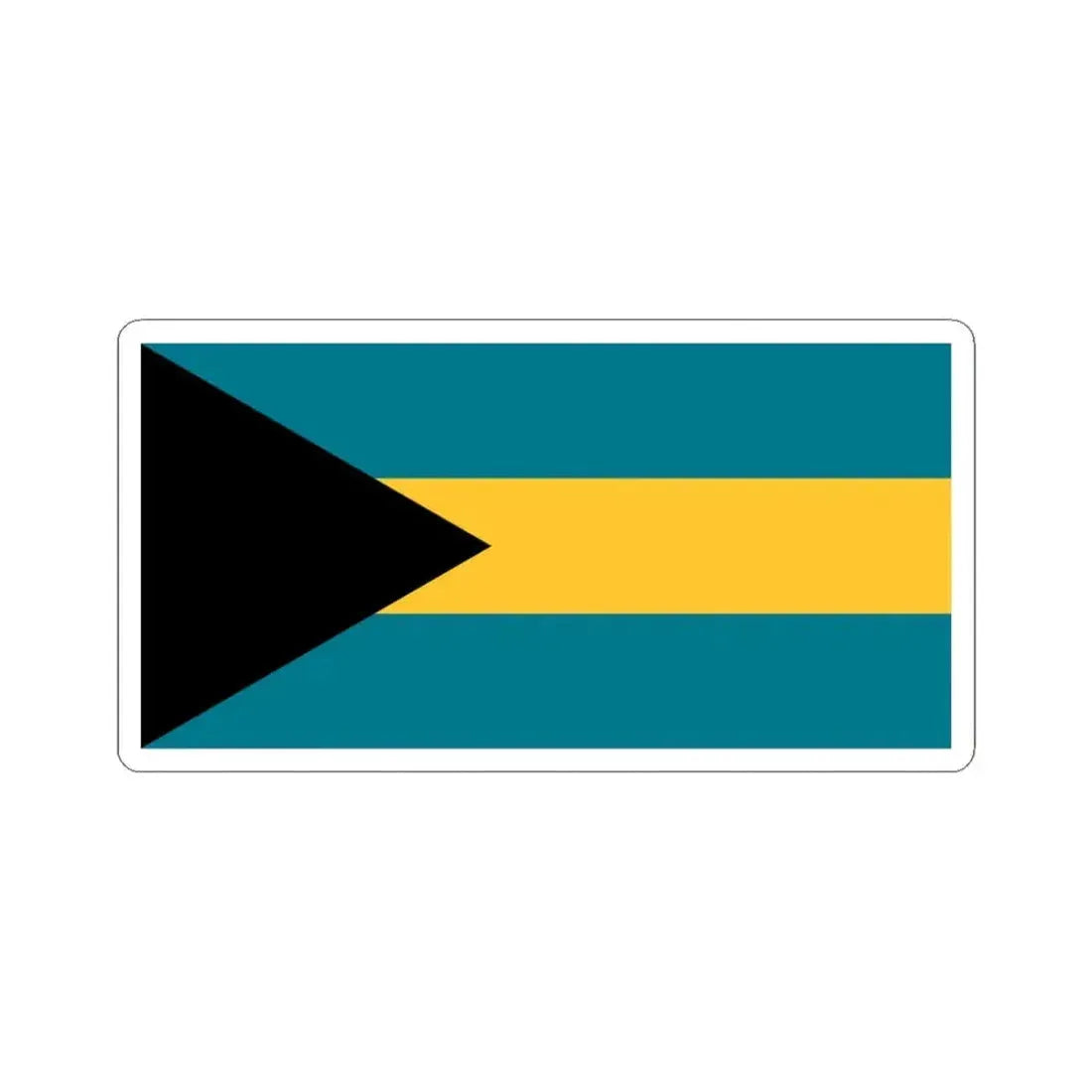 Flag of the Bahamas (Bahamas) STICKER Vinyl Kiss-Cut Decal 6 Inch White - The Sticker Space