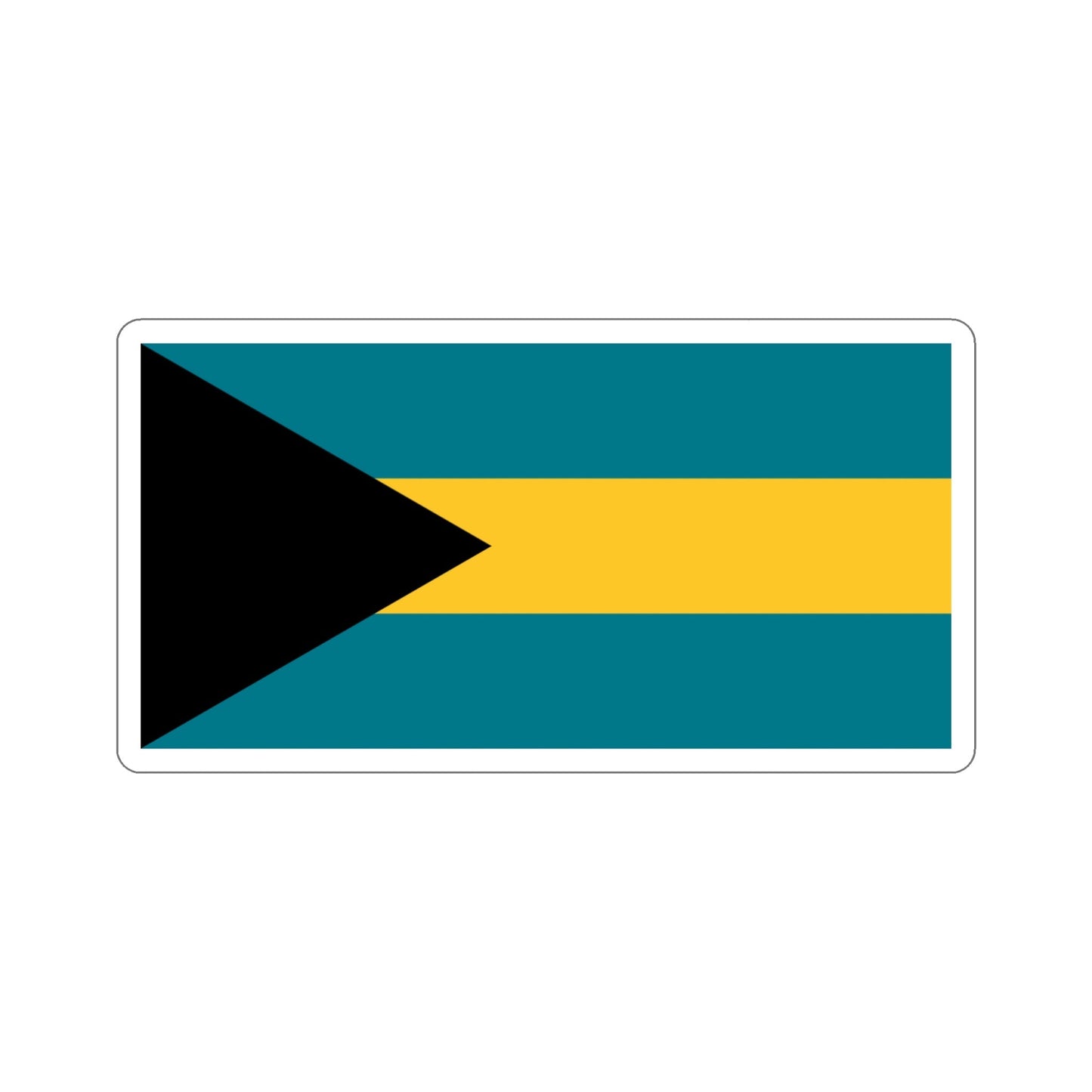 Flag of the Bahamas STICKER Vinyl Die-Cut Decal-4 Inch-The Sticker Space