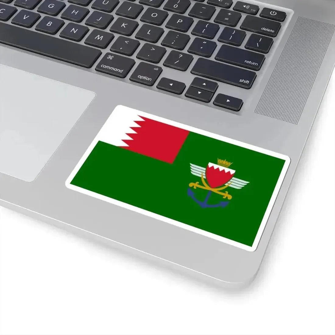 Flag of the Bahrain Defence Force (Bahrain) STICKER Vinyl Kiss-Cut Decal - The Sticker Space