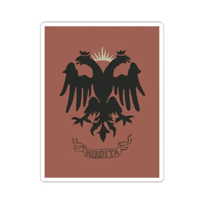 Flag of the Bajrak of Kashnjeti 1878 (Albania) STICKER Vinyl Kiss-Cut Decal 2 Inch White - The Sticker Space